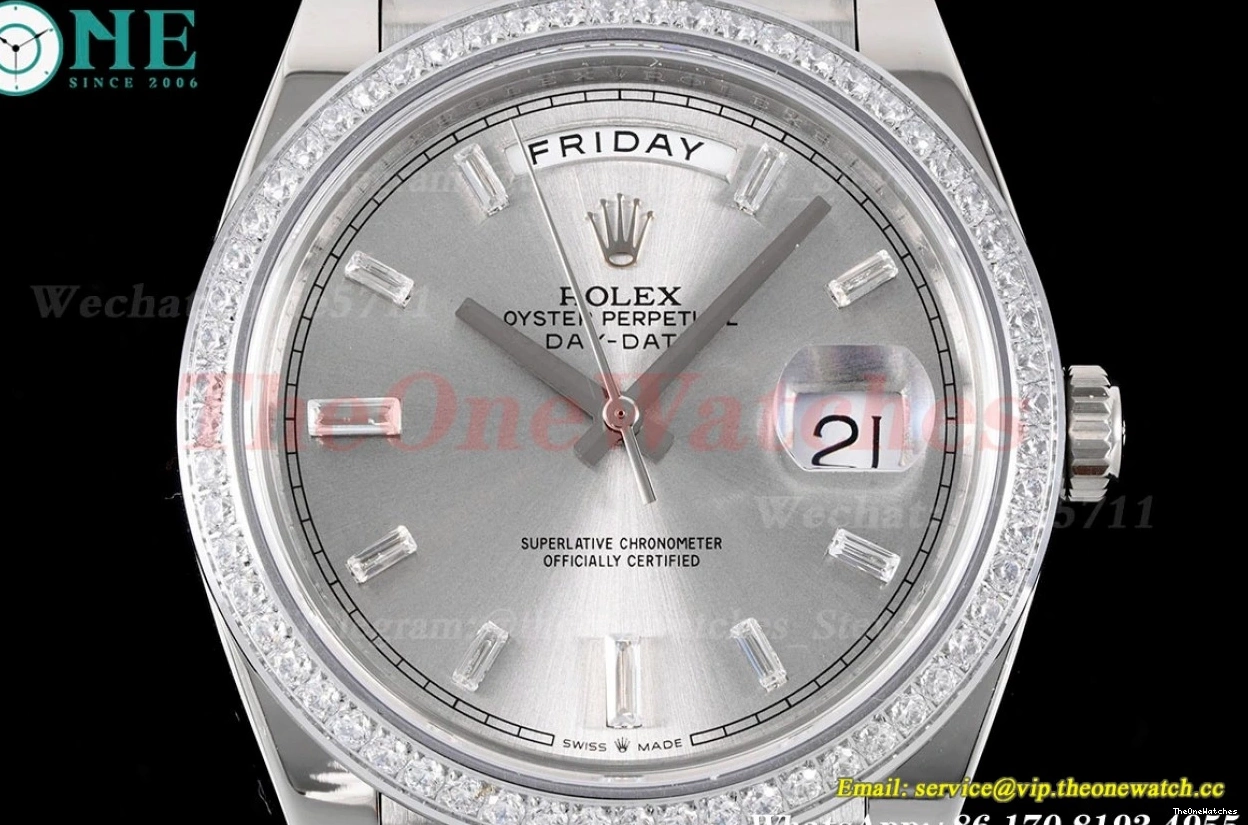 228349 DayDate SS GSF Dia SS Version) Heavy 40mm (Tungsten Silver A3255 Pres 0323